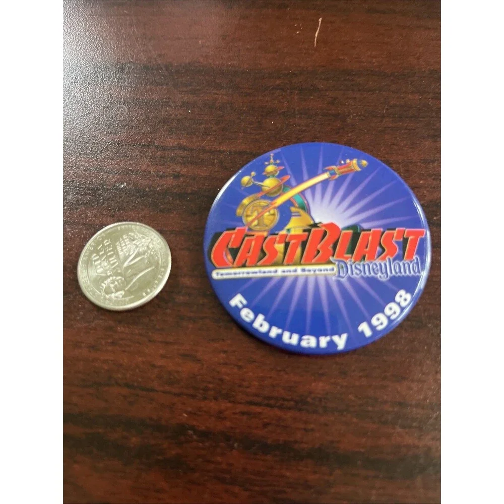 Disneyland Cast Blast February 1998 Button Pin‎